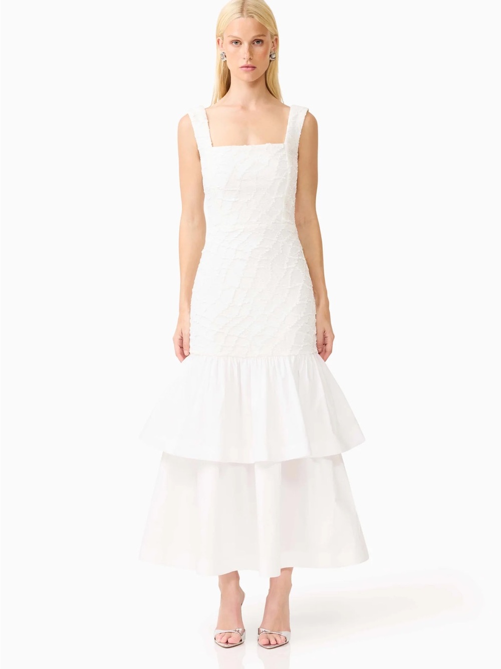 Elliatt Alexandria Tiered Gown in White